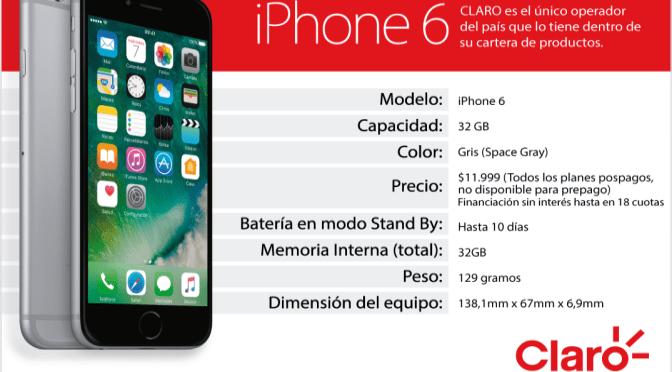 CLARO – Lanzamiento a la venta iPhone 6